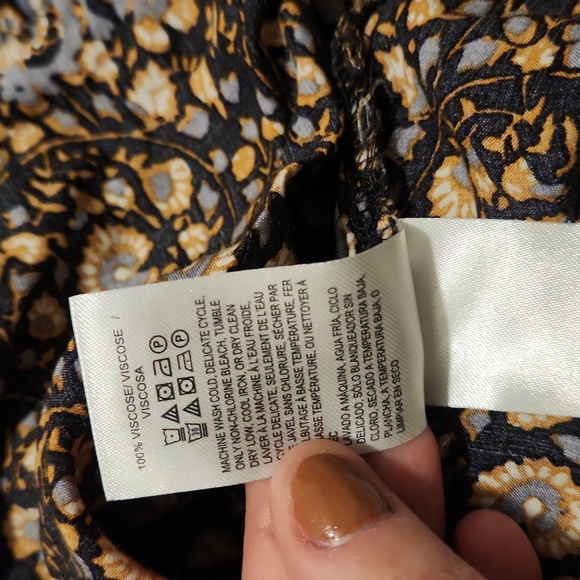 Lucky Brand Emi border print peasant top - Picture 6 of 7